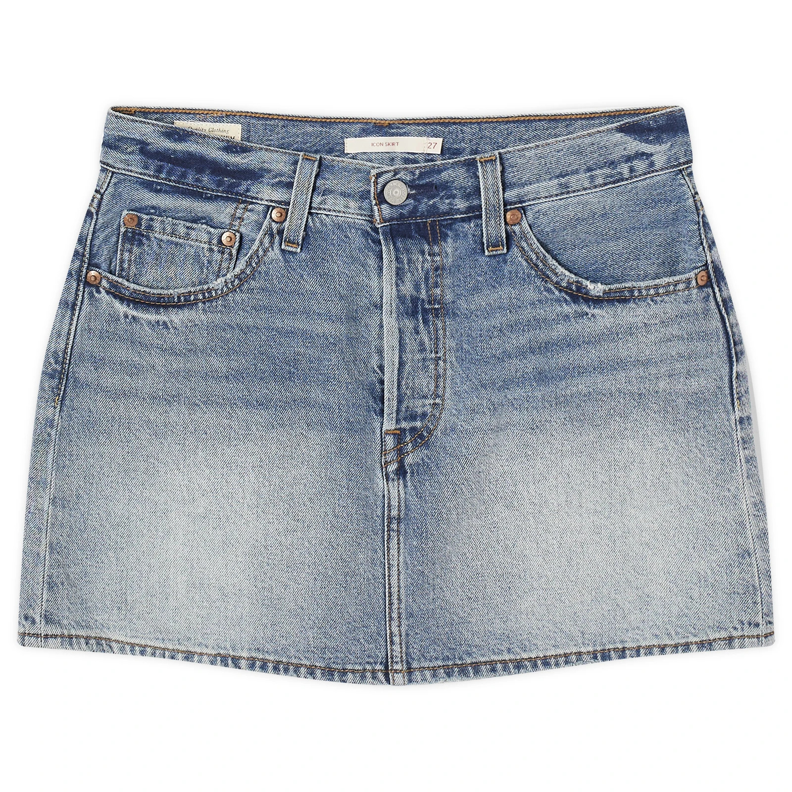Levi's Women's Denim Mini Skirt in Blue, Size 31"" | END. Clothing