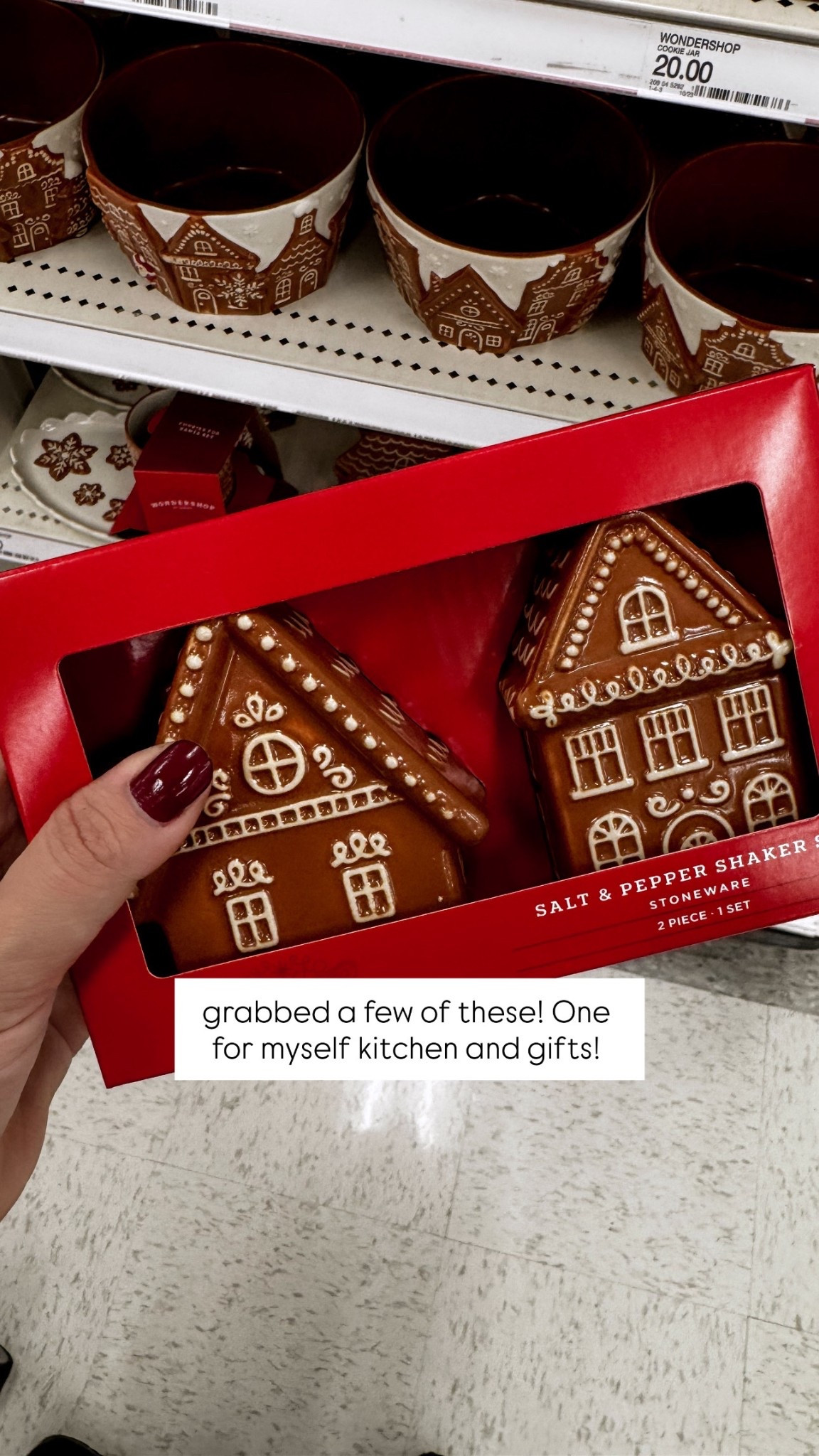 How adorable is this gingerbread salt and pepper shaker set! $10 

Grabbed one for my kitchen and for gifts. 

#LTKGiftGuide #LTKHoliday #LTKHome