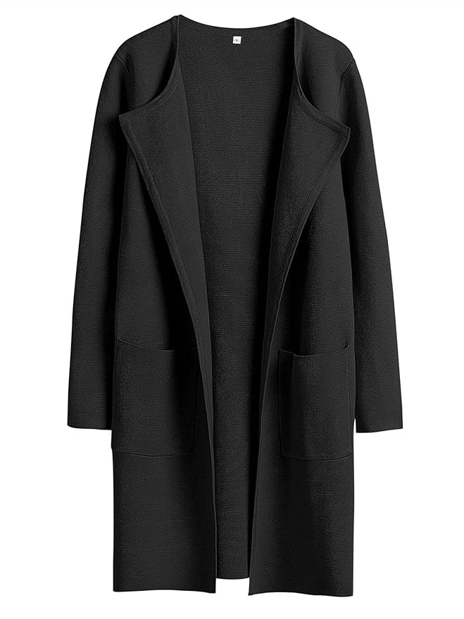 ANRABESS Womens Cardigan Sweater Open Front Knit Long Coatigan Dressy Casual Jacket Coat 2025 Fal... | Amazon (US)