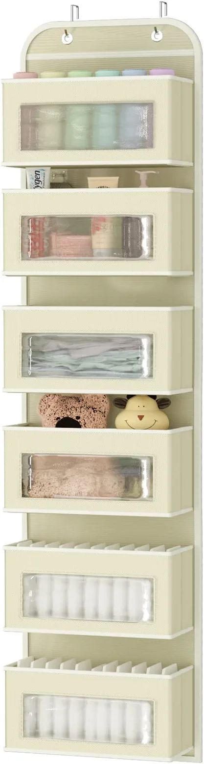 YOUDENOVA Over The Door Hanging Organizer, 6-Shelf Nursery Organizers and Storage for Baby, Close... | Amazon (US)