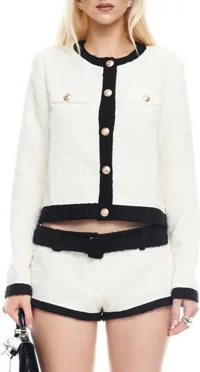Riviera Contrast Trim Tweed Jacket | Nordstrom