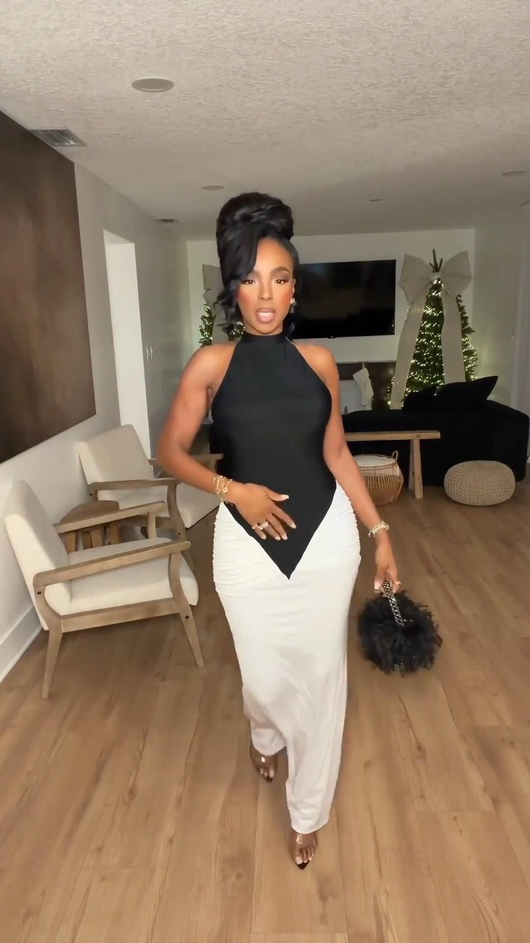 ✨ Minimal holiday glam — this backless halter dress creates a clean, elegant silhouette that stands out without trying. The ruched detailing adds soft shape and movement, making it effortlessly elevated and timeless with just the right amount of drama.

Perfect for winter parties, holiday dinners, and chic night-out plans.

📏 Sizing:
Dress — XS
Height — 5’4”
138 lbs
Bust — 34D
Waist — 27”
Hips — 40”

Backless halter dress inspiration, ruched white dress styling, chic neutral holiday look, minimal evening outfit ideas, elegant night-out fashion.

✨ Everything linked below for easy shopping

Follow me on Instagram and YouTube @kirasfashionfinds

#LTKootd #LTKHoliday