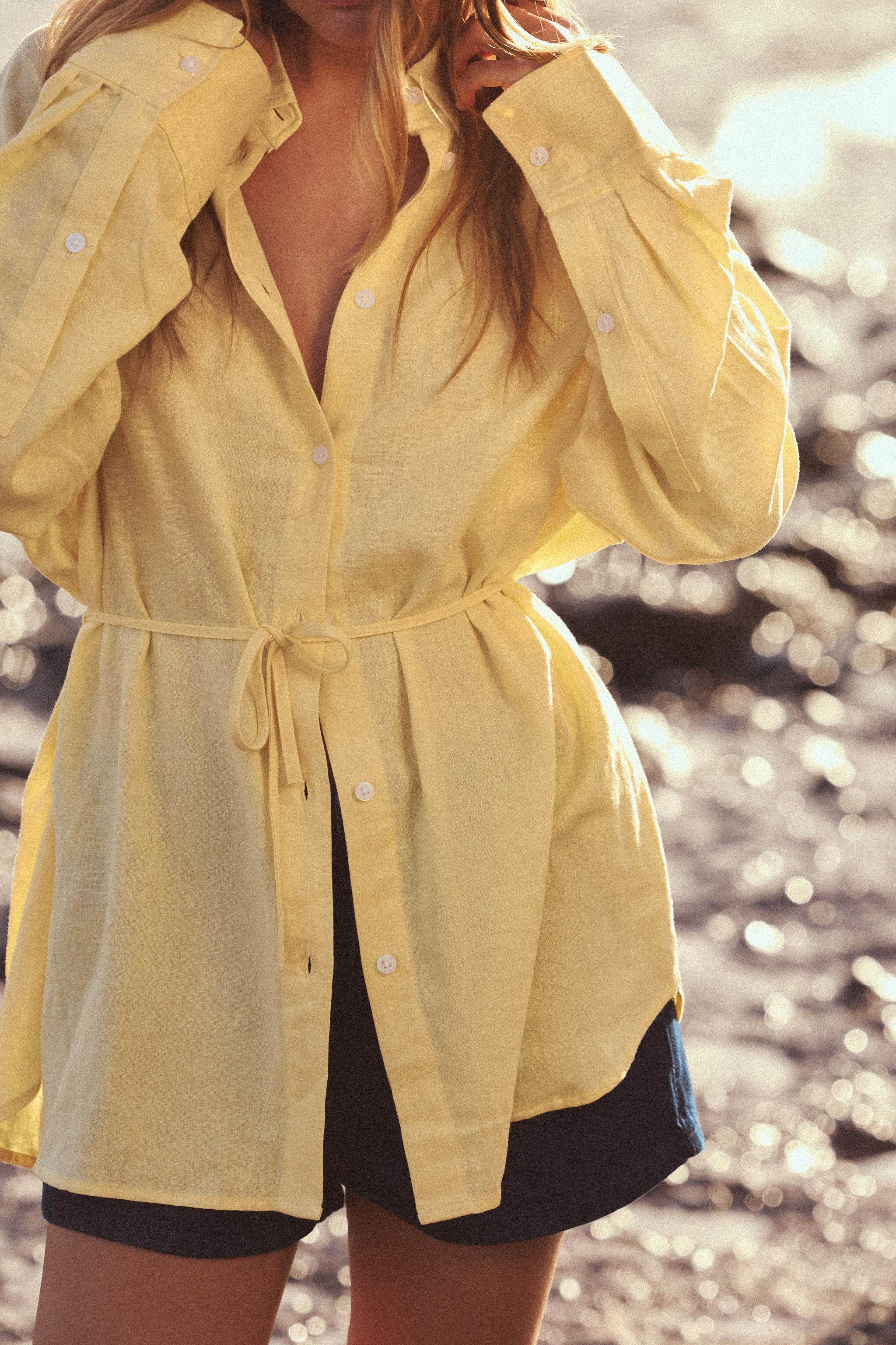 OVERSIZED LINEN BLEND SHIRT | Zara US