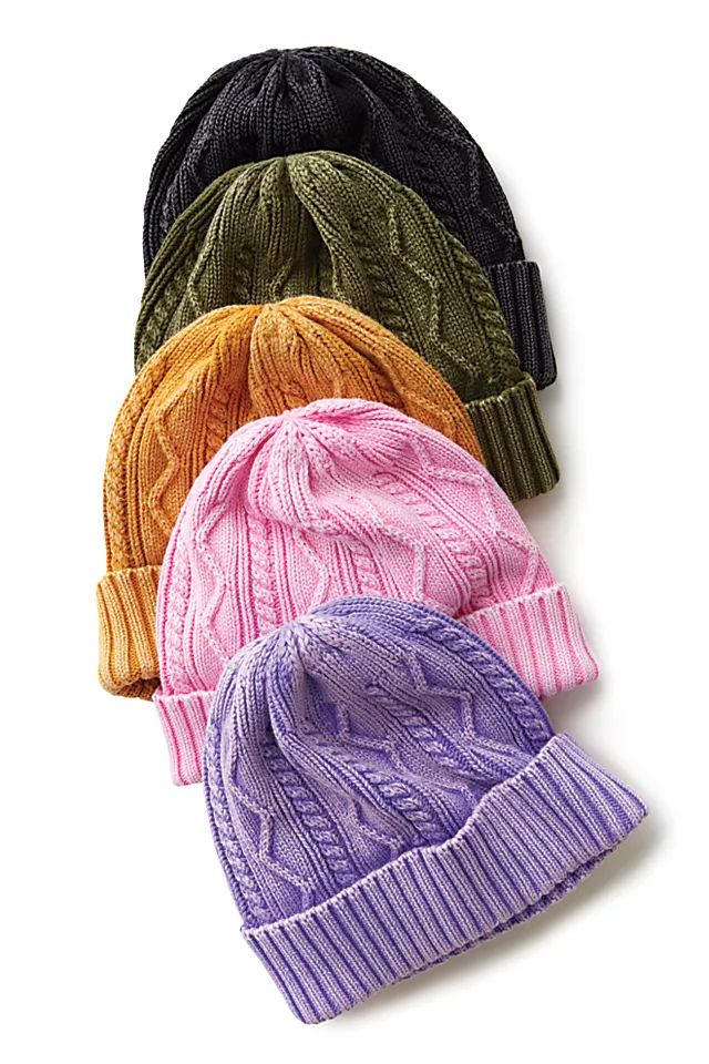 Stormi Washed Cable Beanie | Free People (Global - UK&FR Excluded)