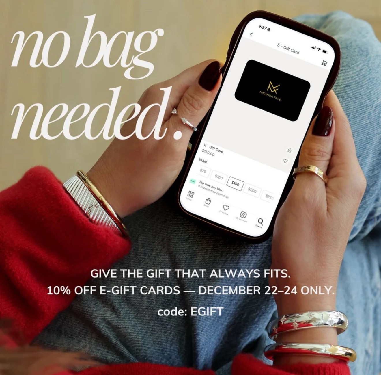 10% Off Miranda Frye e-gift cards with code: EGIFT! December 22-24 only

I love Miranda Frye jewelry! Most of my current favorite and most worn necklaces and bracelets are Miranda Frye! 

This jewelry makes a great gift for her! This Christmas I asked my husband for some charms from Miranda Frye! 

I have often received a necklace or bracelet from my husband or gifted a necklace to my mom from here, too. 

Gifts for her, gift idea for her 

#LTKFindsUnder100 #LTKSaleAlert #LTKGiftGuide