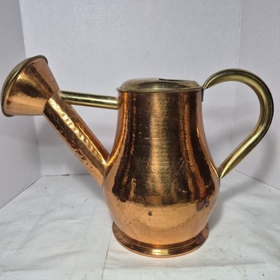 Vintage hammered Copper Brass Metal Watering can 15" Long 10" Tall  | eBay | eBay US