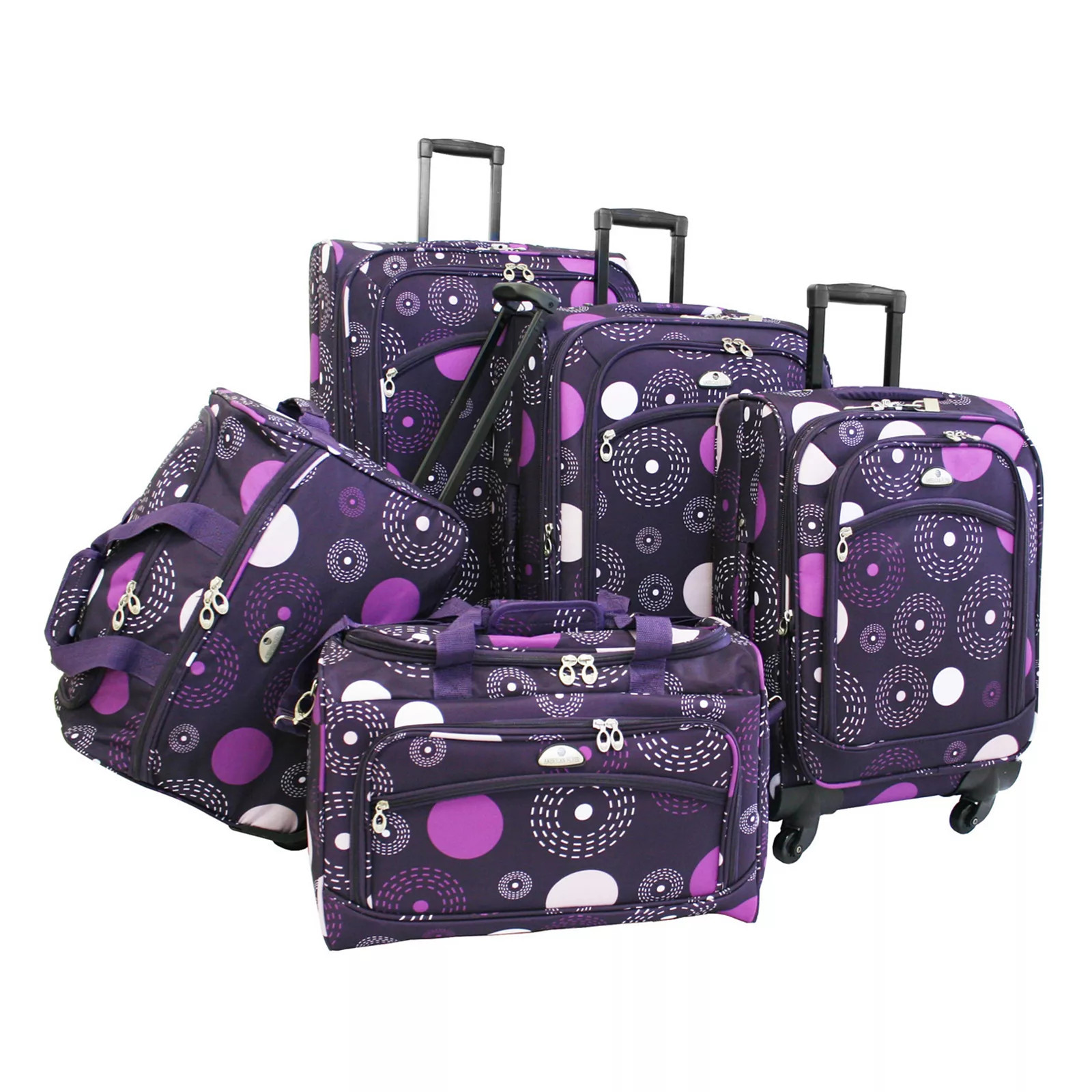 American Flyer 5-Piece Fireworks Luggage Set, Purple | Kohl's
