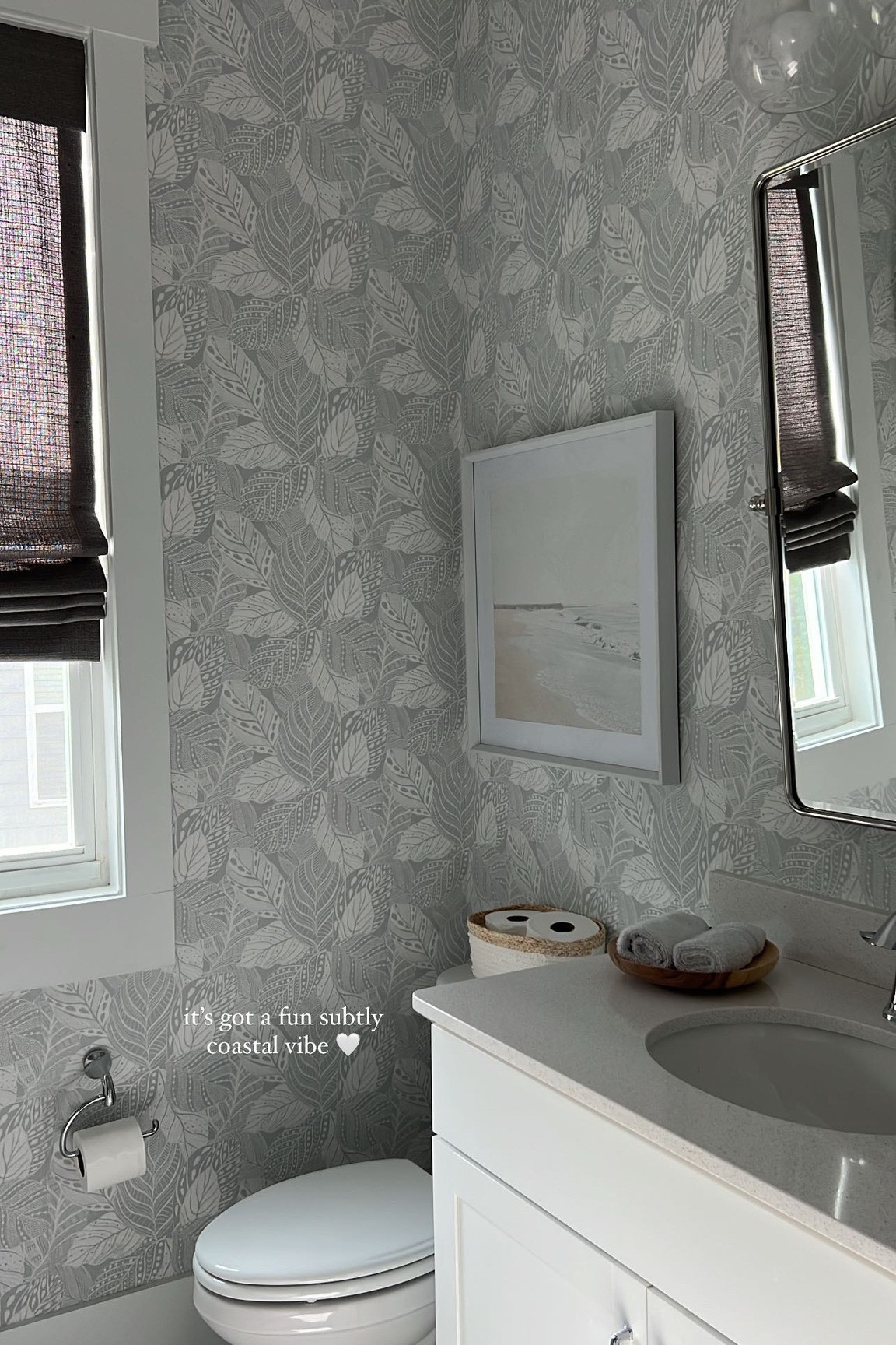 Finally sharing our guest bathroom for the first time! Love the subtly coastal vibe this entire space has 😍

#LTKhome #LTKfamily #LTKfindsunder50