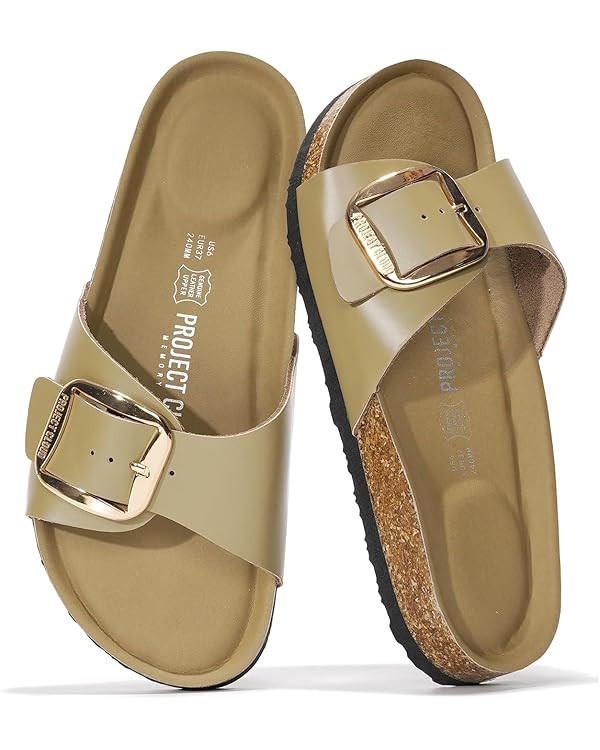 Project Cloud Genuine Leather Sandals Women Dressy Summer Beach Essentials - Flip Flops & Slides ... | Amazon (US)