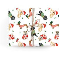 Unique Christmas Dog Wrapping Paper in Sweaters & Santa Hats | Etsy (US)
