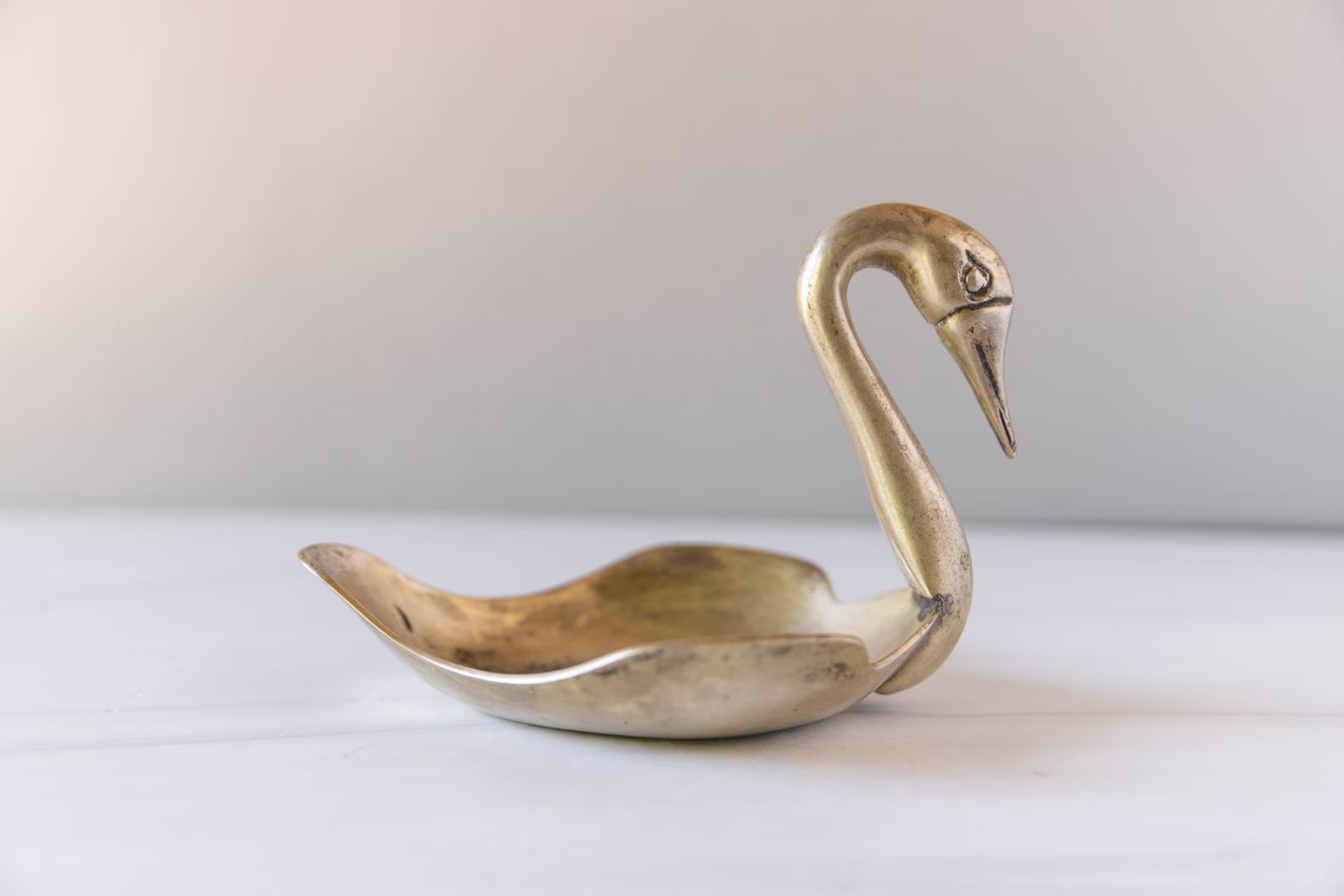 Vintage Brass Swan Trinket Dish | Etsy (US)