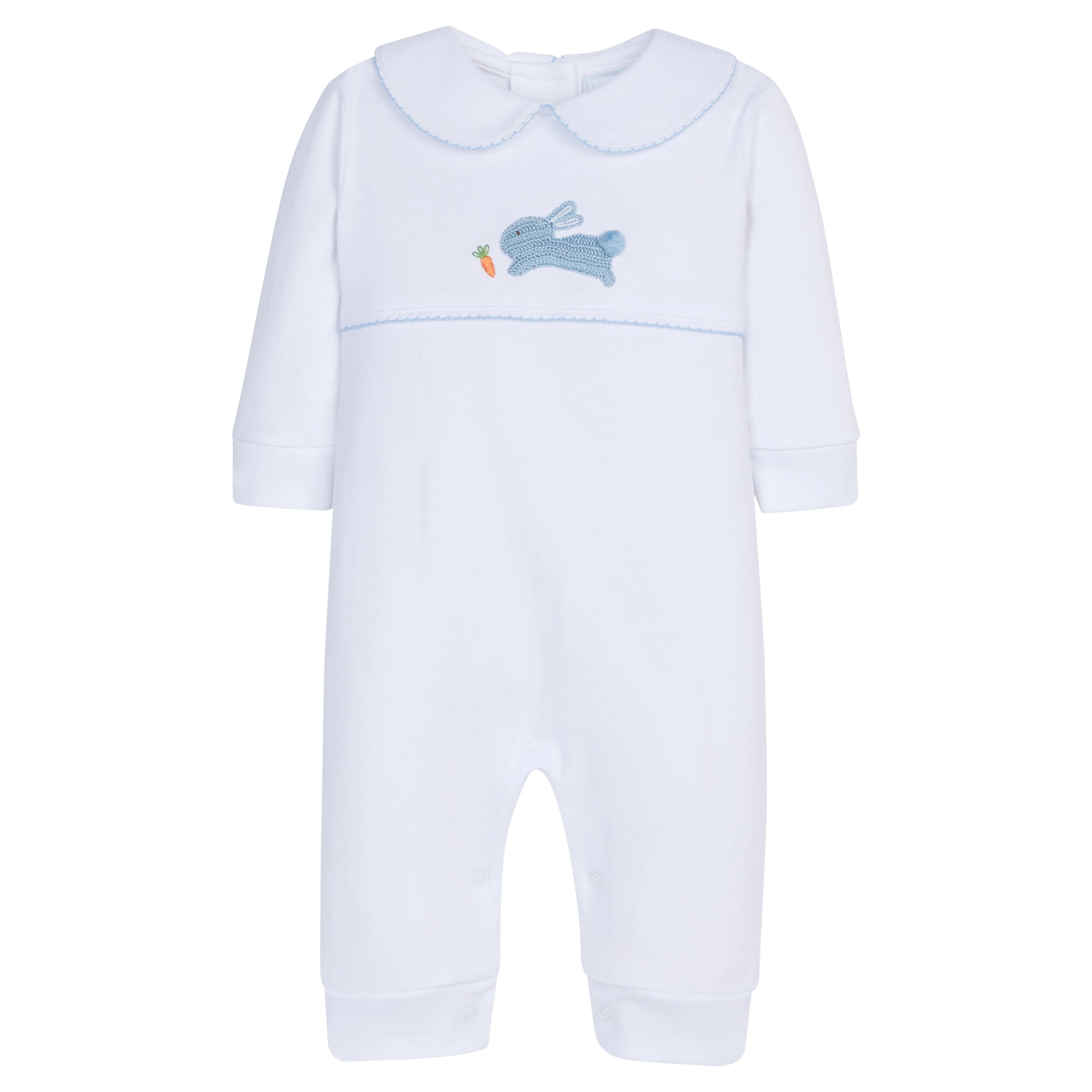 Little English Crochet Playsuit - Blue Bunny | JoJo Mommy