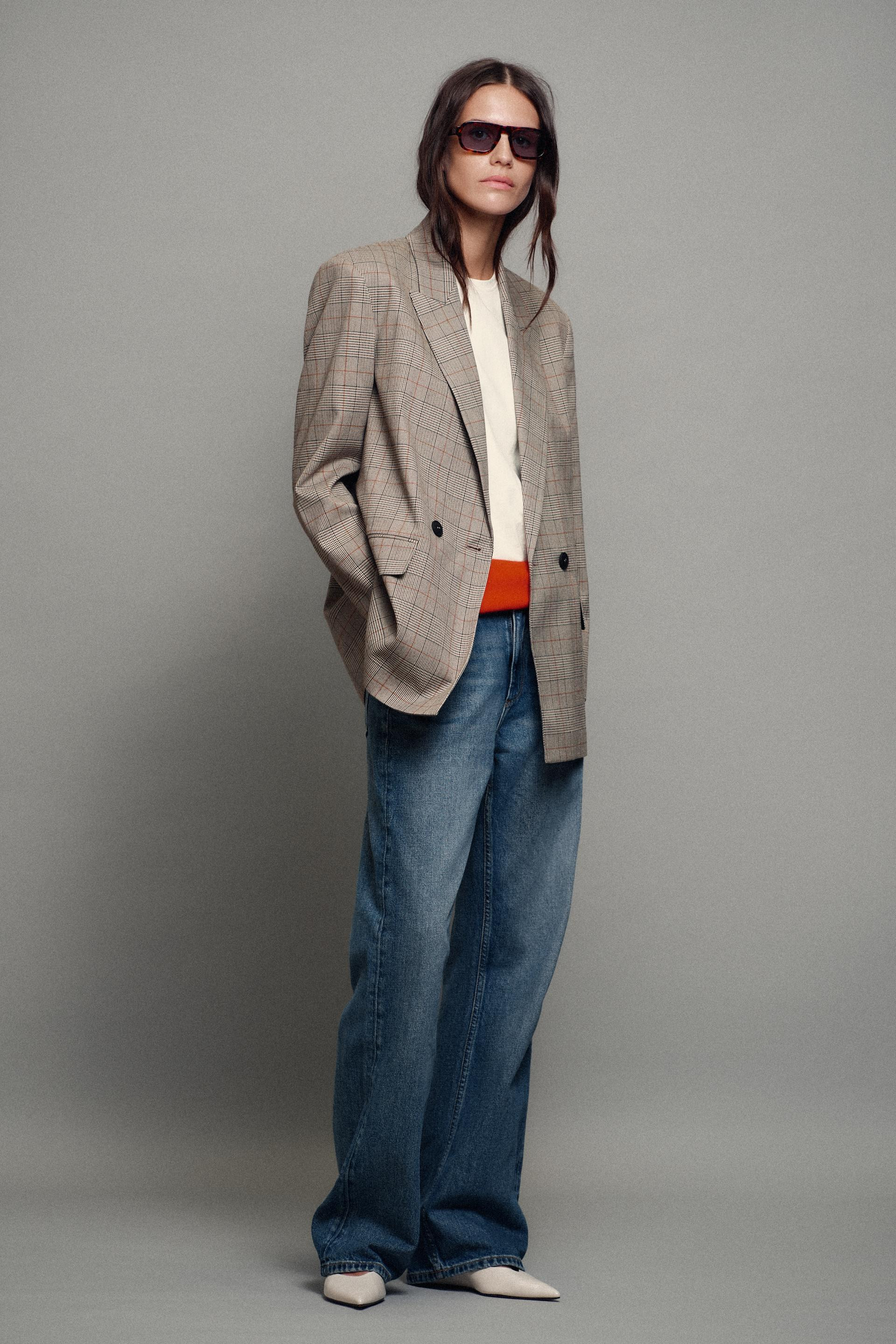 Zara - Oversized Double-Breasted Blazer - Black - S - Woman | Zara US