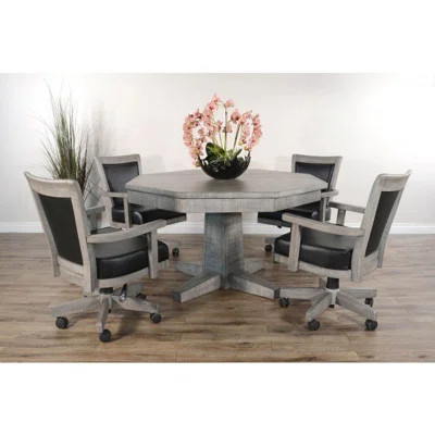 Sawyer Twain 53" 8 - Player Reversible Poker Table with Chairs Set | Wayfair North America