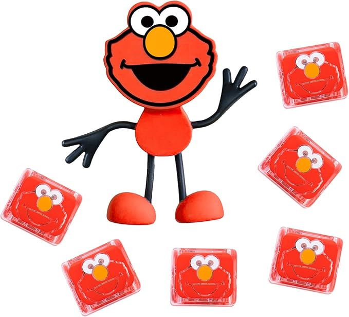 Glo Pals x Sesame Street Elmo Water-Activated Bath Toy with 6 Reusable Light-Up Cubes for Sensory... | Amazon (US)