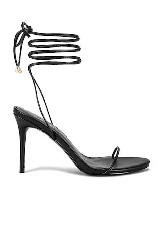 FEMME LA 3.0 Barely There Lace Up Heel in Noir from Revolve.com | Revolve Clothing (Global)