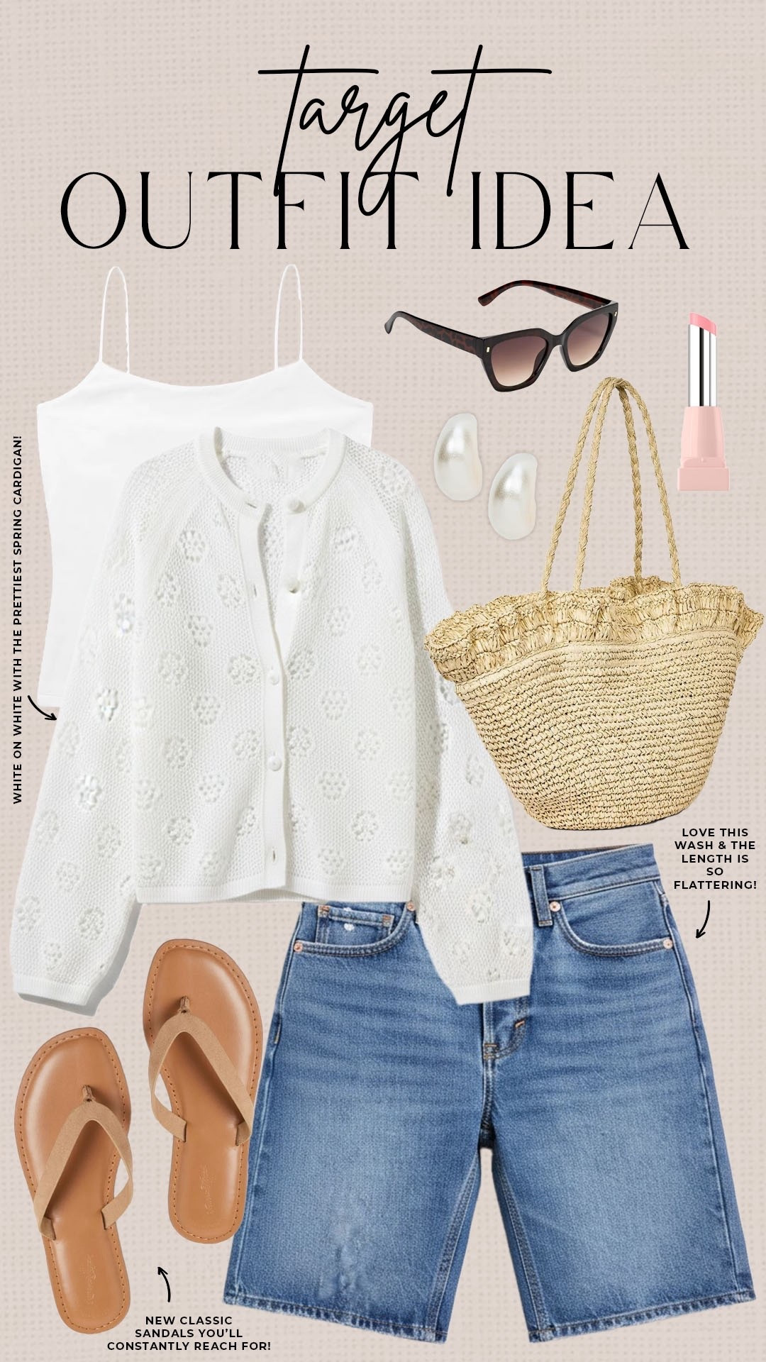 Elevated causal spring outfit from Target!

#targetfashion

Target finds. Target fashion. Target spring style. Target spring cardigan. Target denim shorts. Target spring sandals  

#LTKootd #LTKgrwm #LTKSeasonal