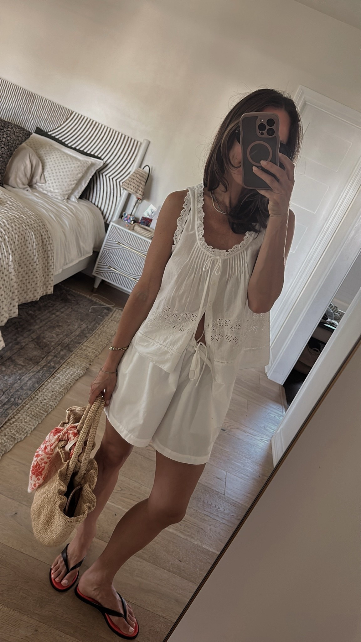 Today’s casual summer outfit 
Shorts have a relaxed loose fit with a drawstring: took my regular size 
Top is tts

#LTKOver40 #LTKPetite