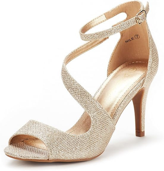 DREAM PAIRS Women's NILE Fashion Stilettos Open Toe Pump Heel Sandals | Amazon (US)
