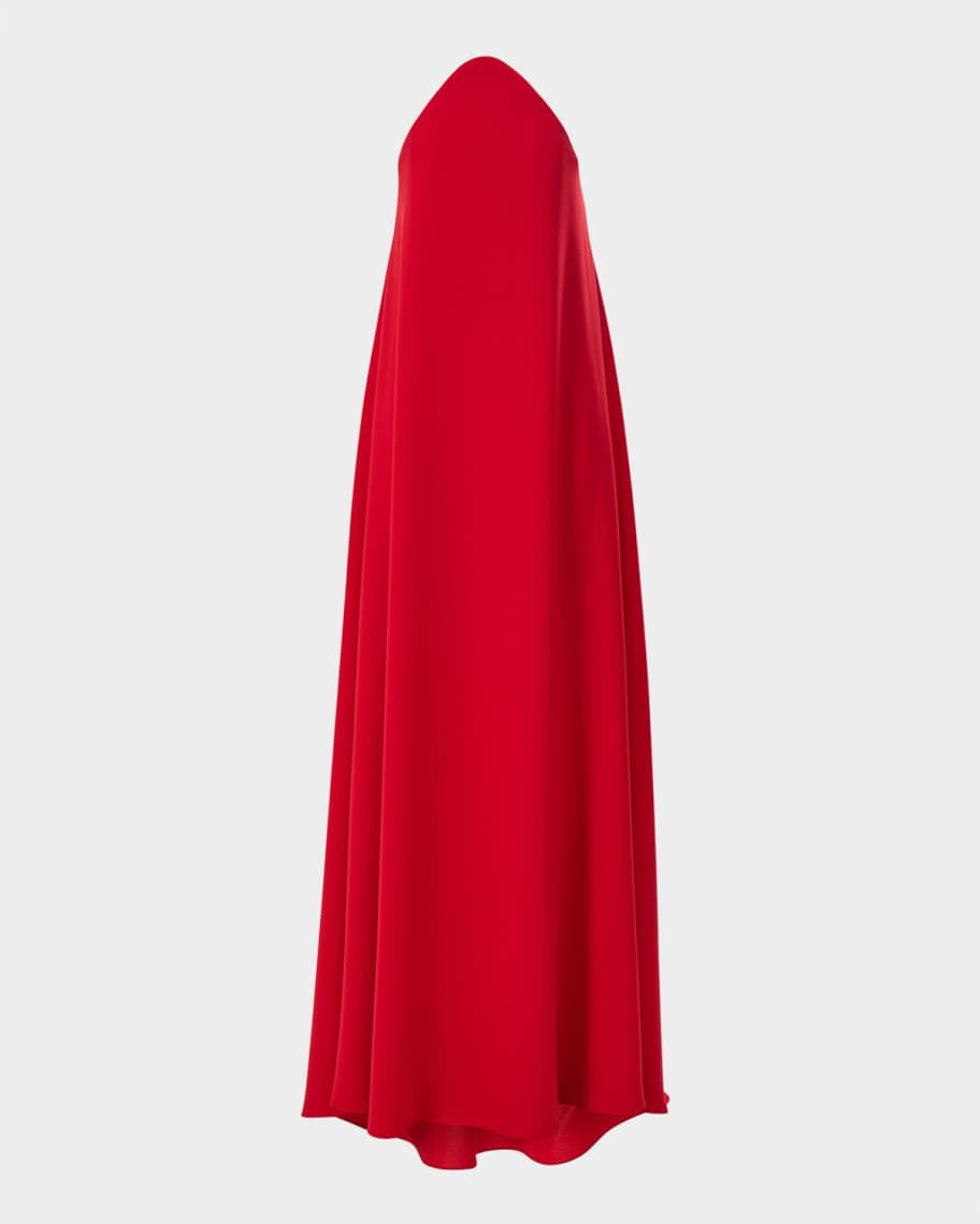 Carolina Herrera Strapless Curved Neckline Fluid Gown | Neiman Marcus