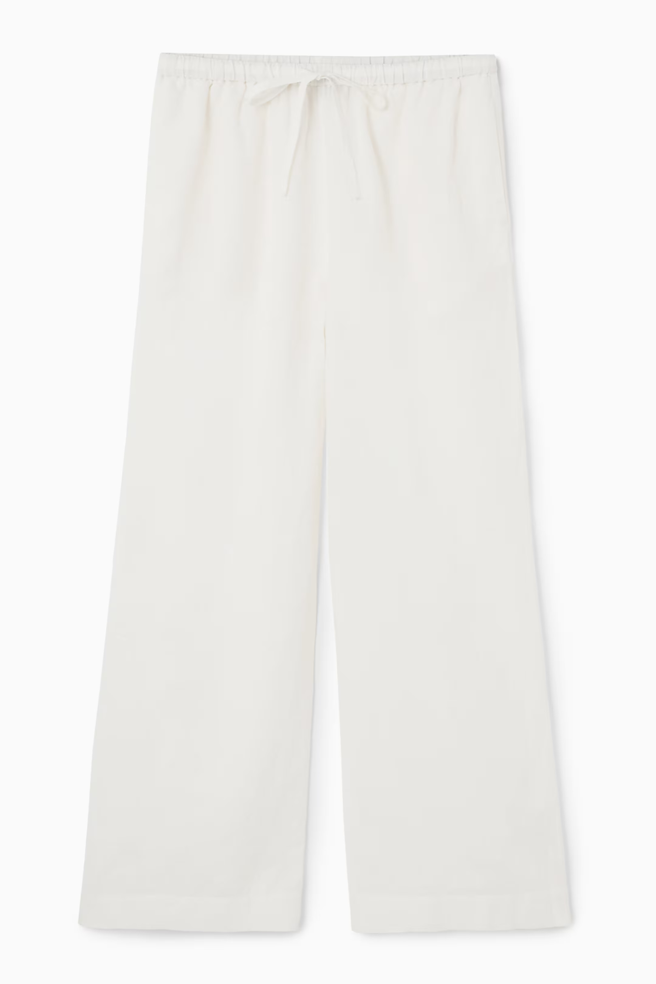 WIDE-LEG LINEN DRAWSTRING PANTS - WHITE | COS | COS (EU)