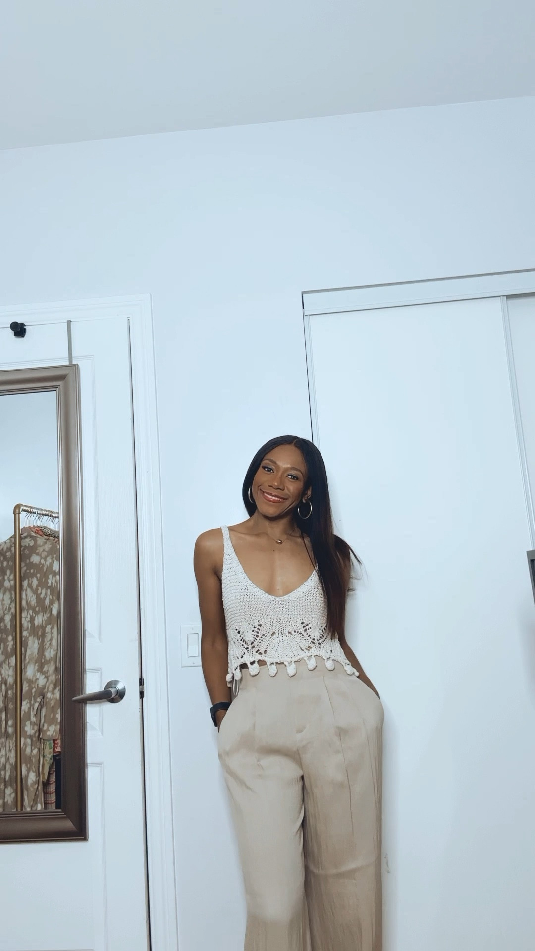 There is just something about an all neutral outfit. 

Vacation outfit, resort wear, summer outfit, beige pants, flowy pants, wide leg pants, crochet top, saint Laurent clutch, spring outfit 

#LTKtravel #LTKSeasonal #LTKover40