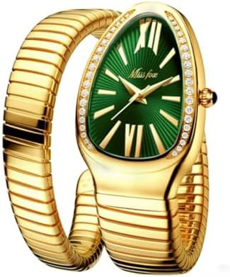 Dress Snake Shape Bracelet Women Watch Top Elegant Waterproof Quartz Jewelry Watches | Amazon (US)