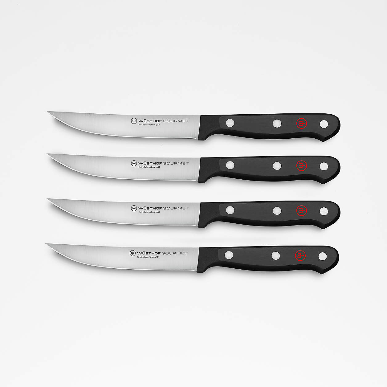 Wüsthof Gourmet Stamped Steak Knives, Set of 4 + Reviews | Crate & Barrel | Crate & Barrel