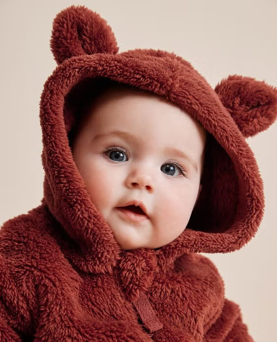 Girls' Madder Brown Marshmallow Fleece Jacket in 100% Recycled Poly - Size Baby 6-12 mos by Hanna Andersson | Hanna Andersson