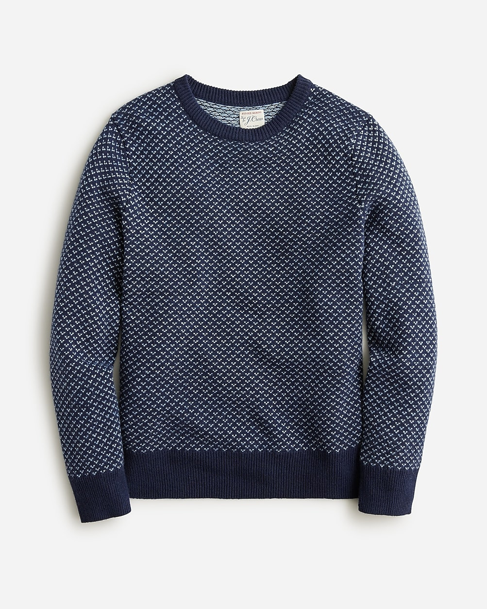 Rugged merino wool-blend bird's-eye sweater | J. Crew US