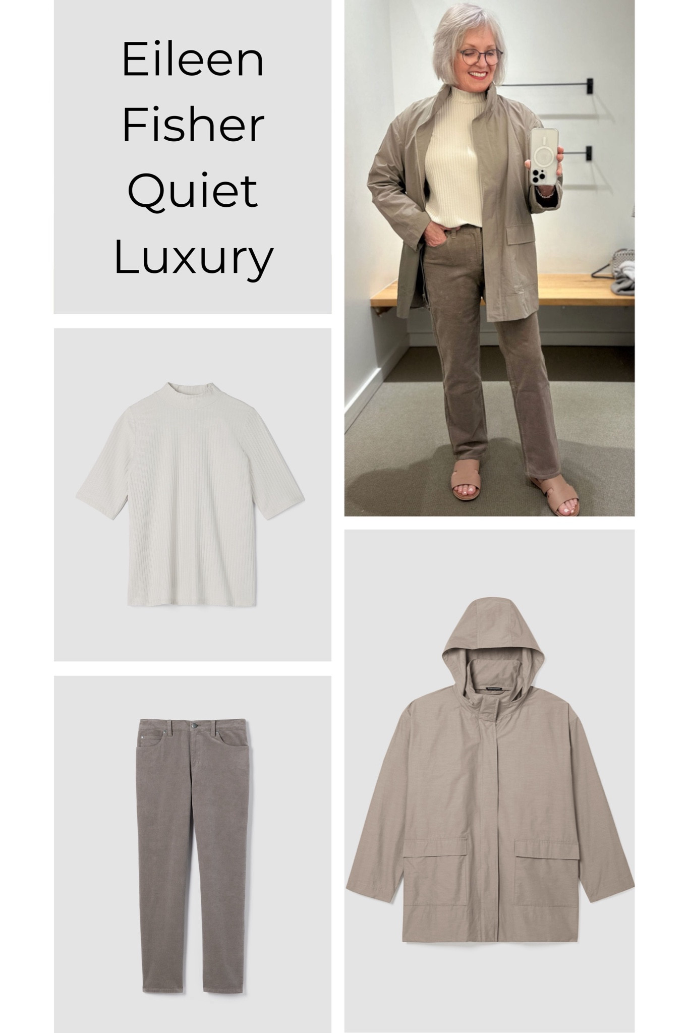 Fall Outfit Inspiration:

All items from Eileen Fisher

#fashion #fashionover50 #fashionover60 #fallfashion #falloutfit #transitionoutfit #eileenfisher #quietluxury #coolneutrals #nylonjacket #falljacket #corduroypants

#LTKOver40 #LTKStyleTip #LTKSeasonal