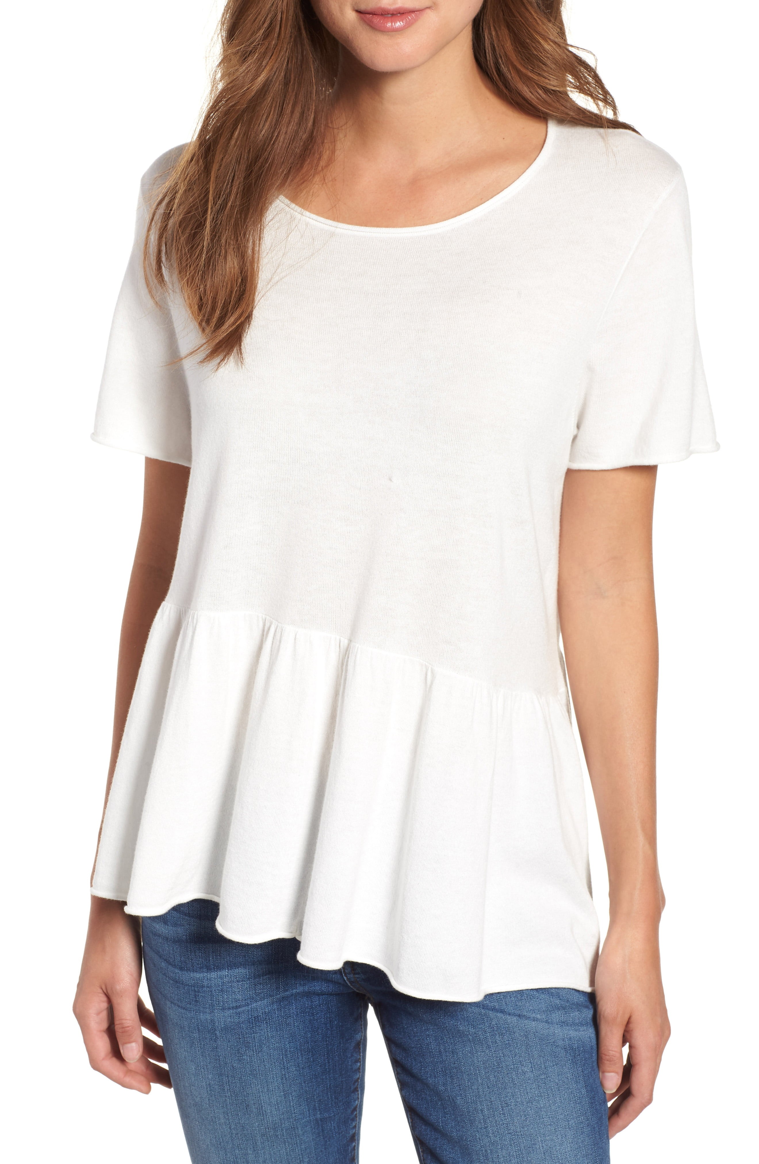 Caslon® Peplum Top (Regular & Petite) | Nordstrom