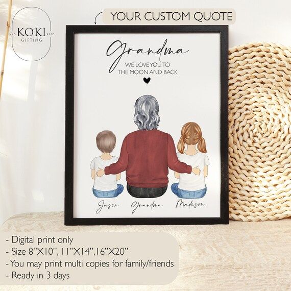Mothers day gift for Grandma, Grandma gift personalized, Nana gift from Grandkids, Mother's Day G... | Etsy (US)