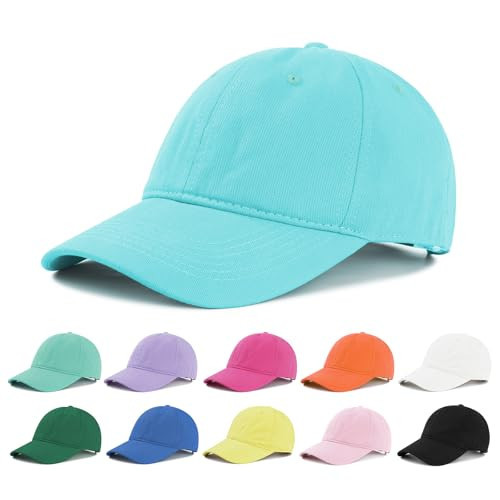 Women’s Baseball Cap Sky Blue Ball Cap Soft Unstructured Plain Dad Hat | Amazon (US)