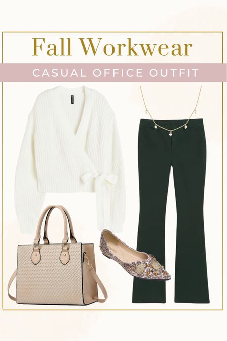 Fall workwear outfit from old navy! I love this white sweater and flare pants

Workwear, old navy, office outfit, fall workwear, fall work outfit, fall office outfit, office outfit ideas, office outfits, fall fashion, fall style, fall outfit, flats, tote bag#LTKunder50 #LTKunder100 #LTKFind 

#LTKshoecrush #LTKstyletip #LTKSeasonal #LTKmidsize #LTKsalealert #LTKitbag