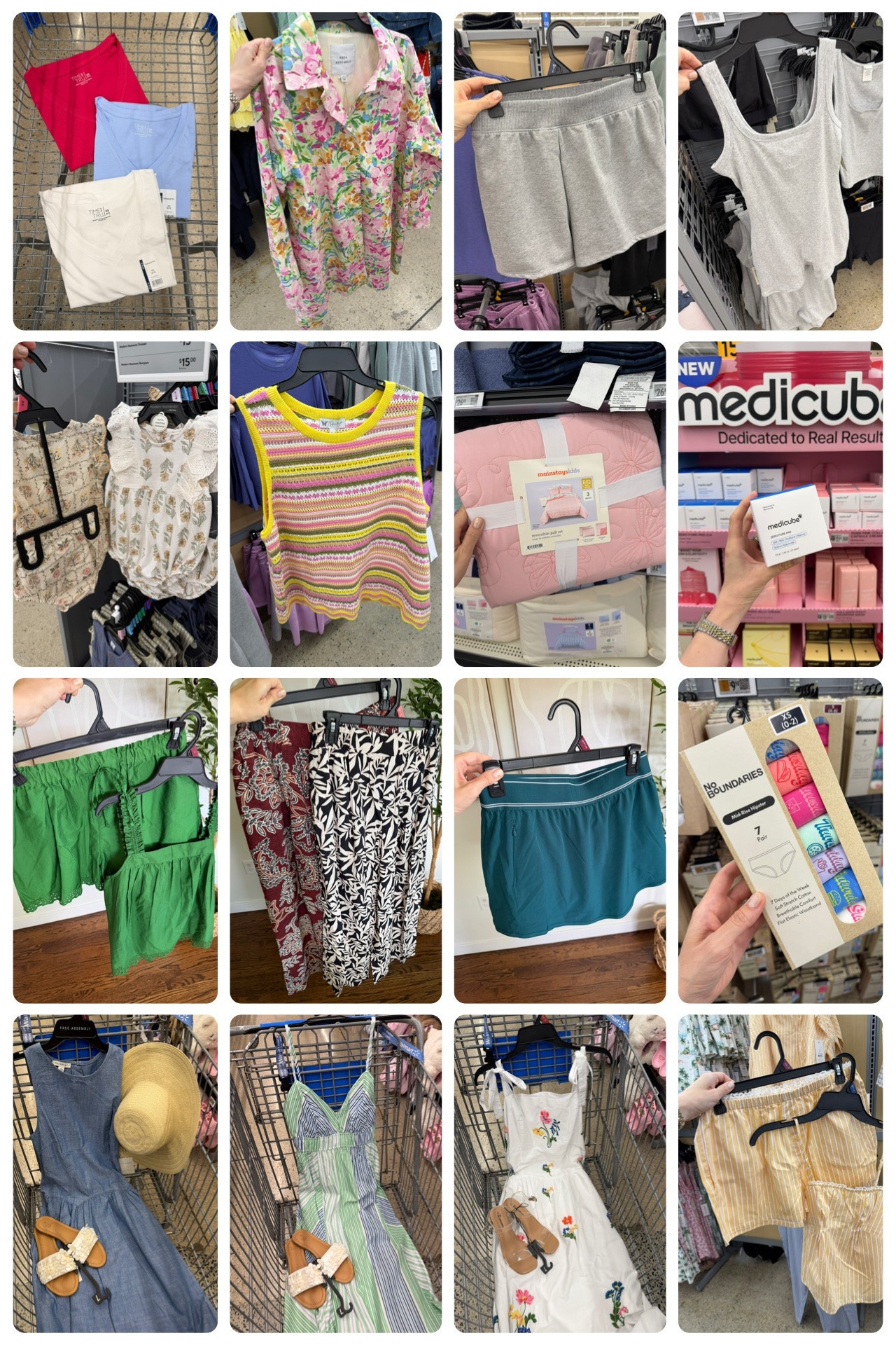 Walmart finds that will make summer better! Medicube is now at Walmart! Also found the flowy pants in another print, and grabbed the Alo look for less skort. #walmartfashion #walmartfinds