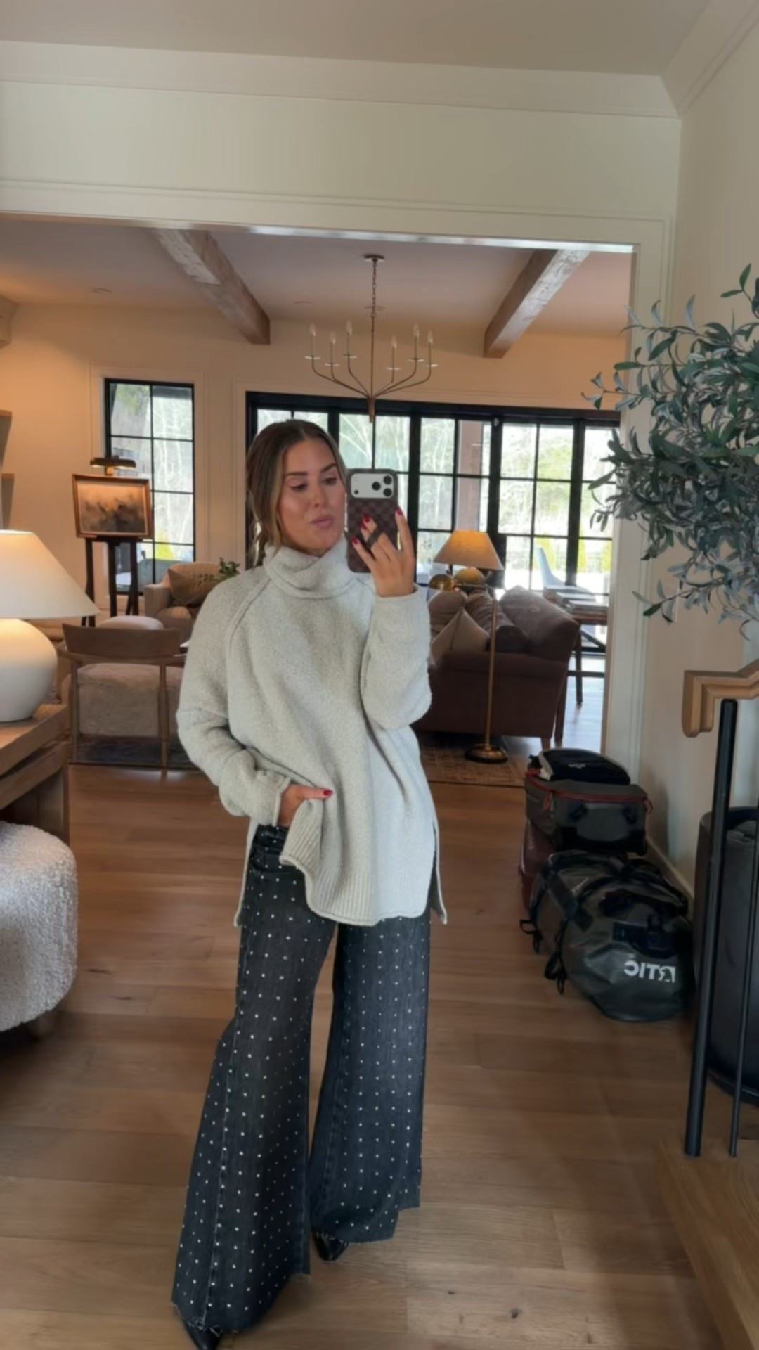 From my recent Anthropologie order- Wearing size 26 in jeans and small in sweater! 

#LTKSeasonal #LTKootd #LTKPetite