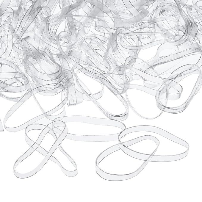 eBoot 3 mm Clear Elastic Bands Hair Rubber Bands, 500 Pieces | Amazon (US)