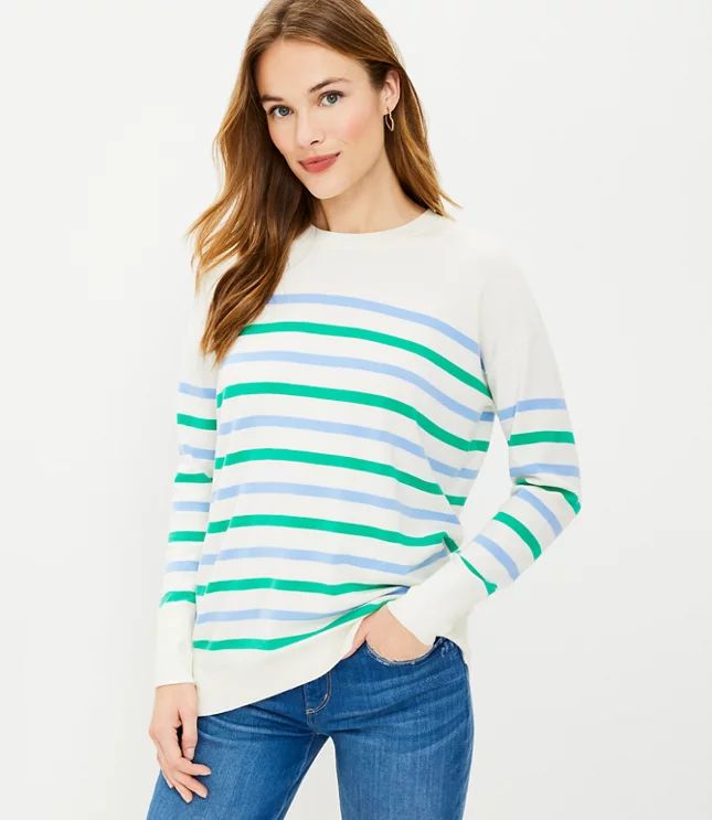 Striped Modern Tunic Sweater | LOFT