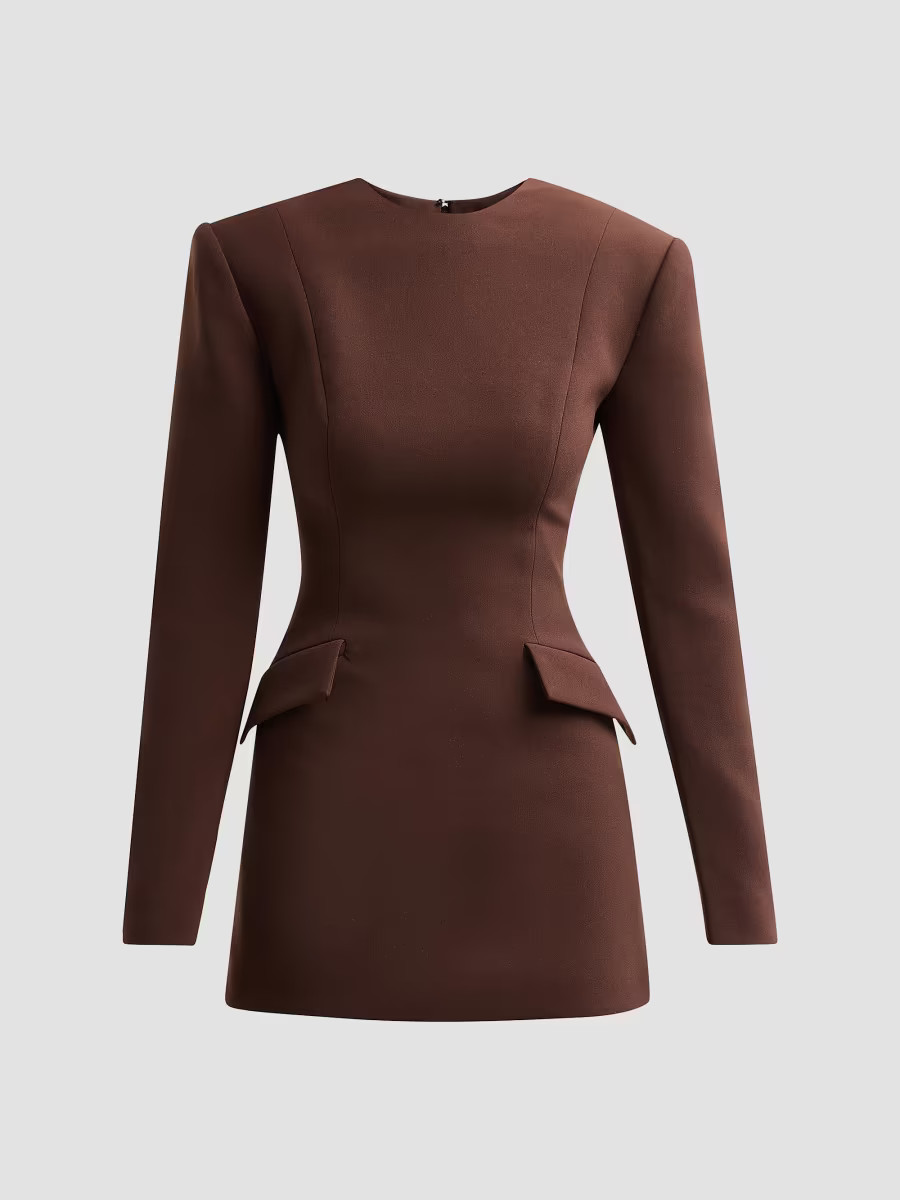 Ronny Kobo Women's Brette Tailored Mini Dress - Chocolate - Size Small | Saks Fifth Avenue
