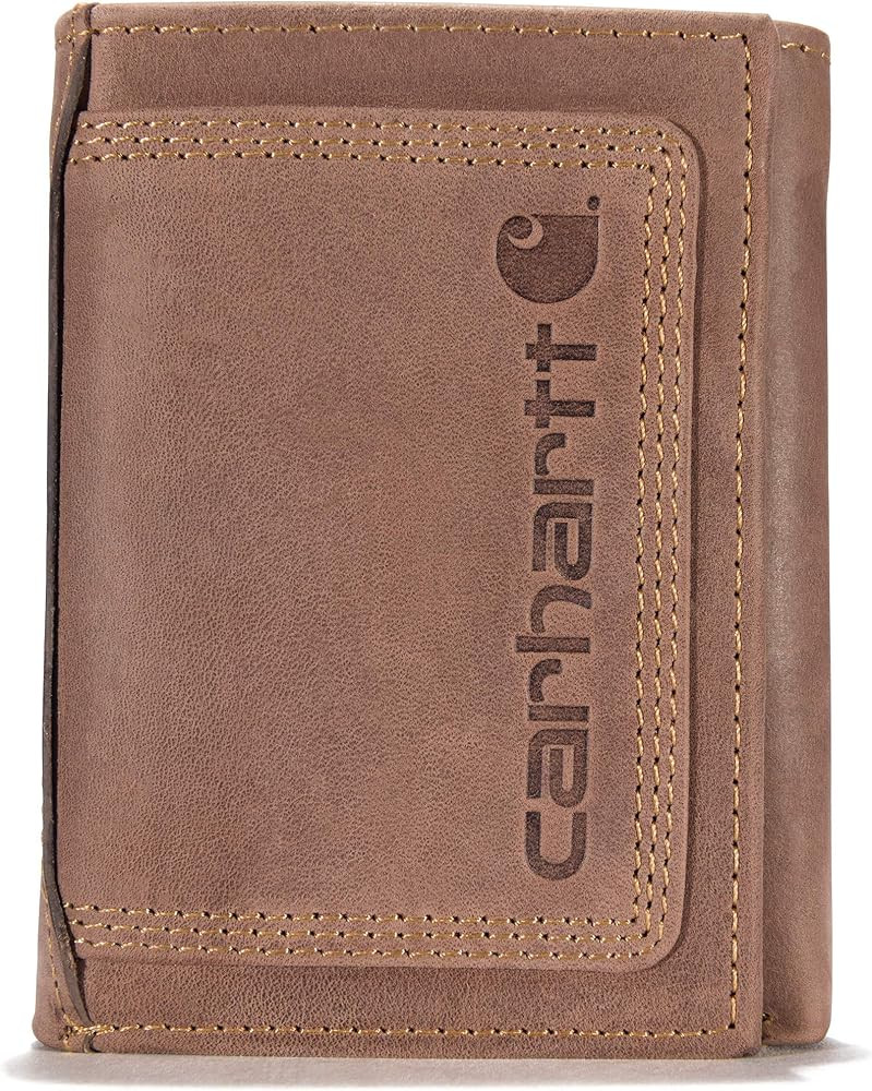 Carhartt Men's Rugged Leather Triple Stich Wallet, Available in Multiple Styles | Amazon (US)