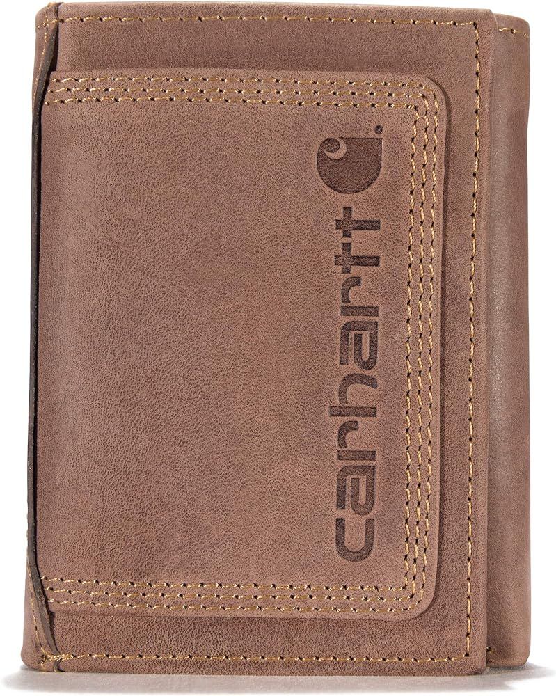 Amazon.com: Carhartt Men's Standard Trifold, Durable Wallets, Available Canvas Styles, Leather Tr... | Amazon (US)