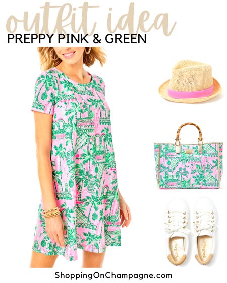 Vacation outfit! Great for shopping, lunch, or lounging at the beach. A pink and green toile a line t-shirt dress, coordinating tote bag, a straw hat, and comfy white leather sneakers a perfect for warm weather travel.🌸


#LTKSeasonal #LTKstyletip #LTKtravel