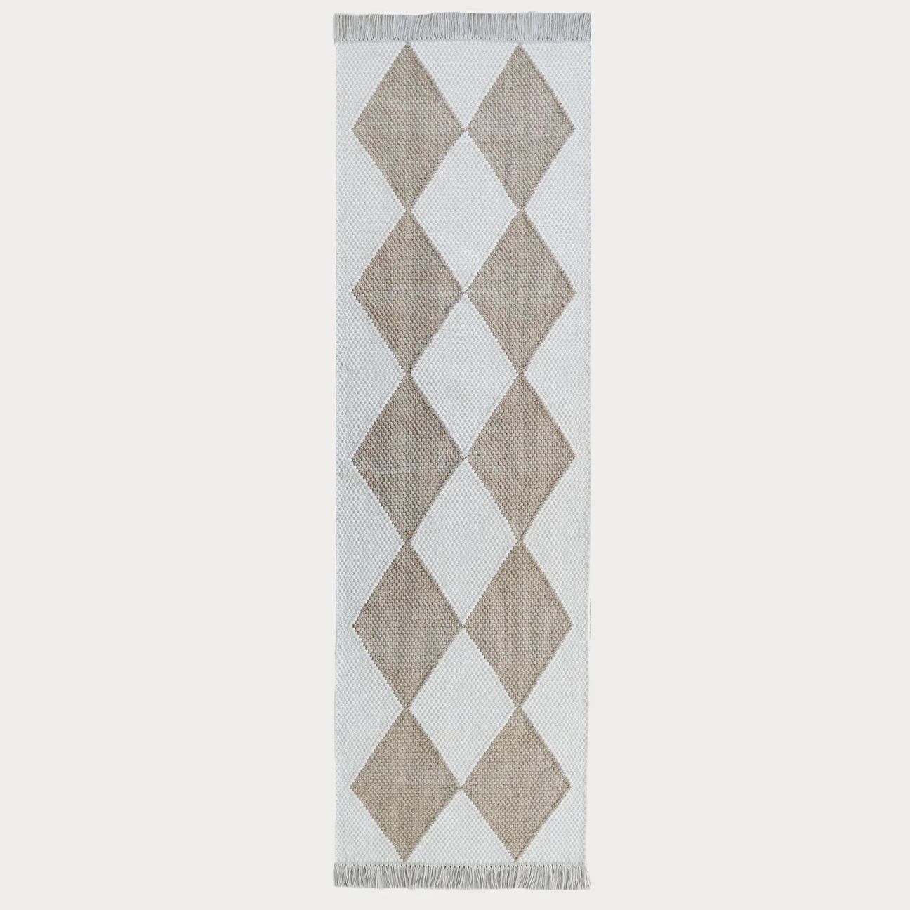 Diamond In Tan Runner 2.5 x 8 | Woven Nook