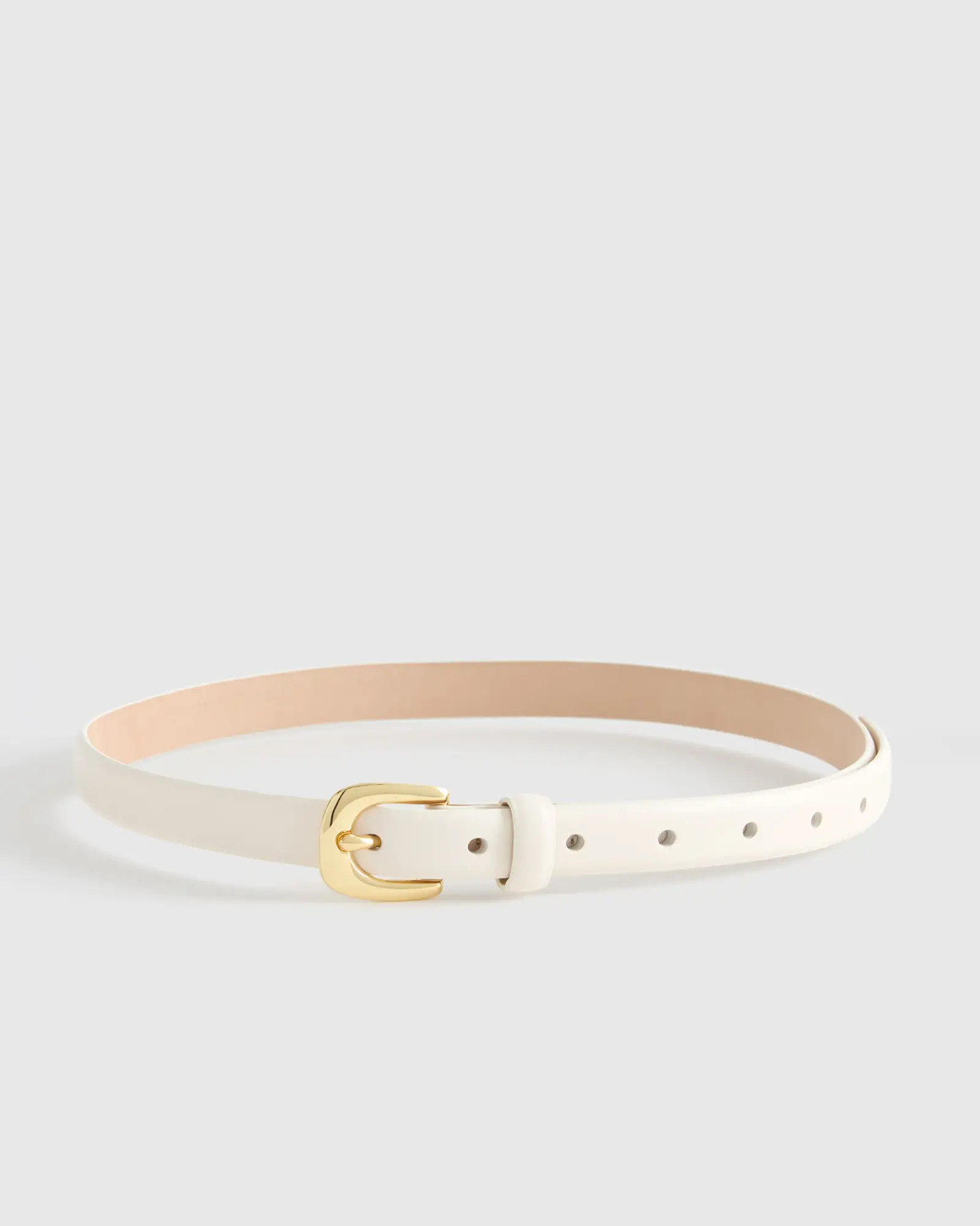 Sofia European Leather Skinny Belt | Quince