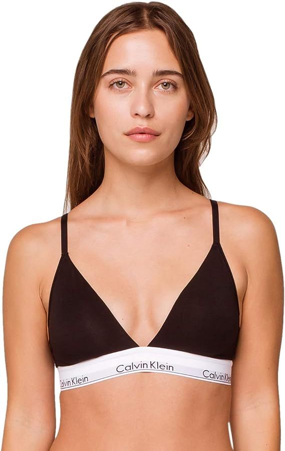 Calvin Klein Women's Modern Cotton Lightly Lined Triangle Bralette | Amazon (US)