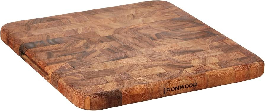 Ironwood Oslo End Grain Square Utility Cutting Board, One Size, Acacia Wood, Brown | Amazon (US)