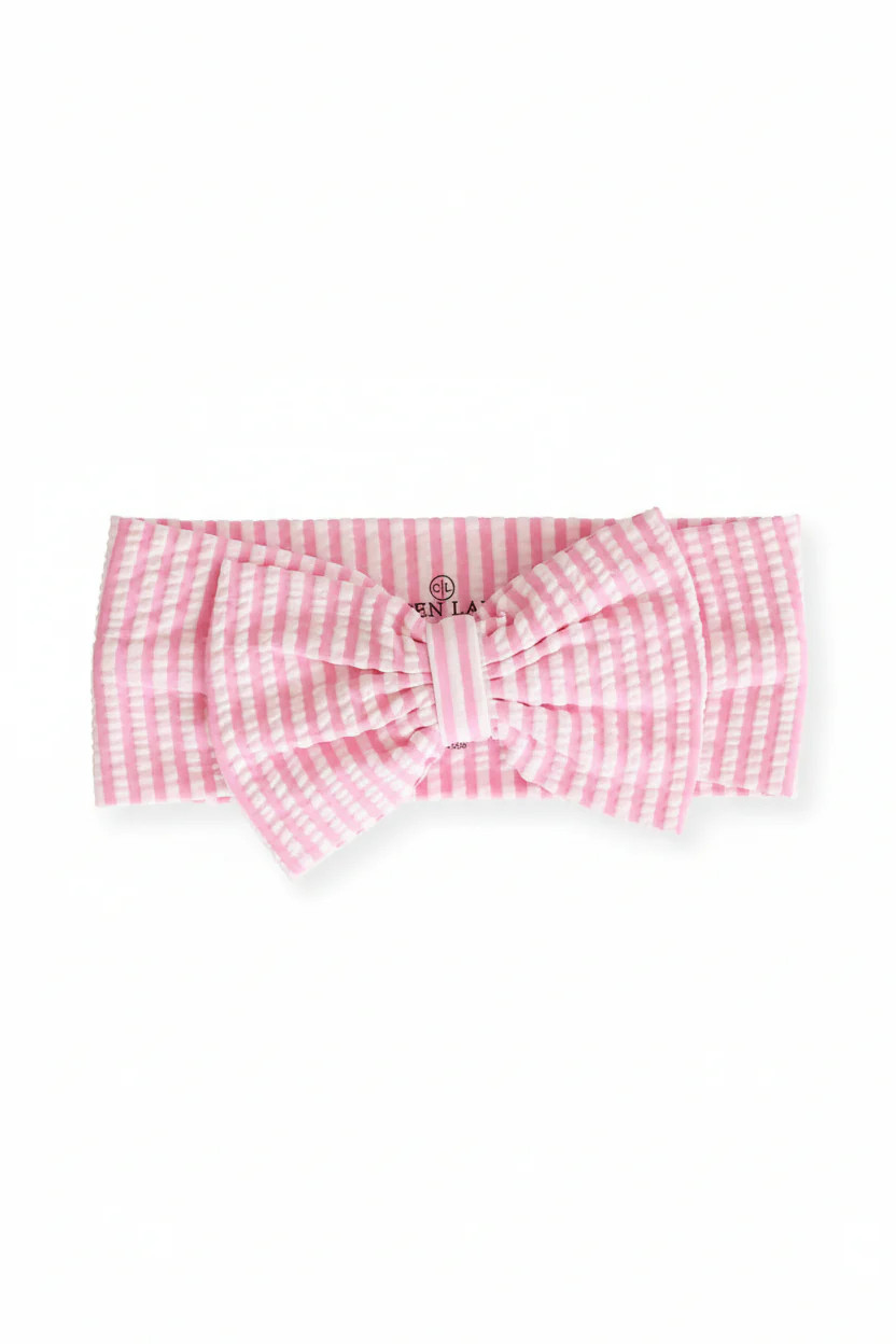 Swim Bow | Seersucker Dusty Pink | Caden Lane