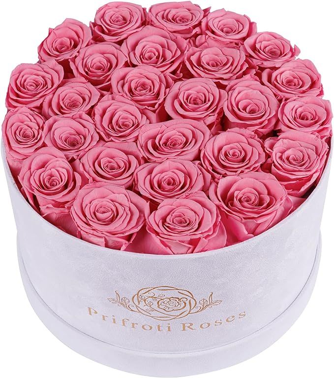 Forever Real Roses in Suede Box - 27-Piece Roses in a Luxury Box - Real Roses That Last Over a Ye... | Amazon (US)