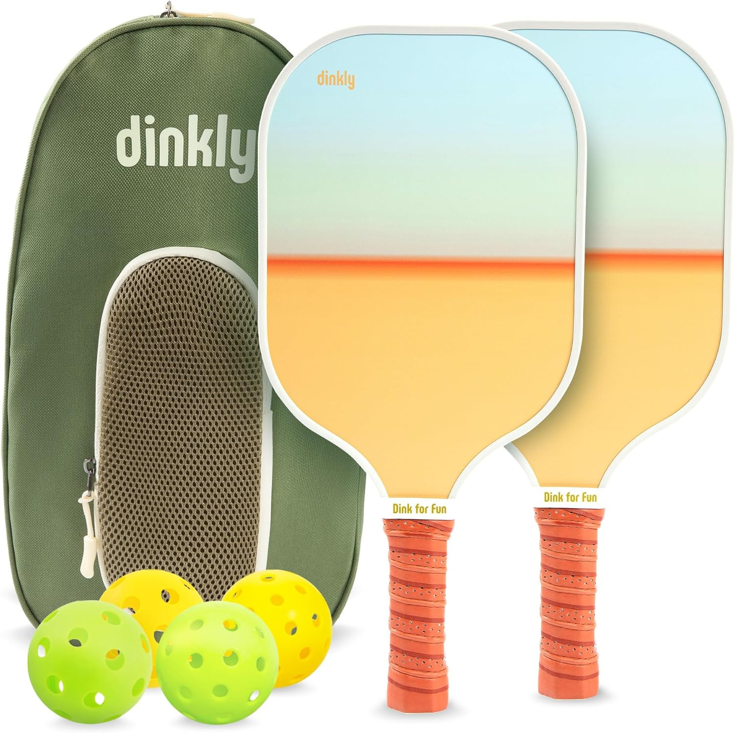 Dinkly Pickleball Paddles Set of 2 - USAPA Approved 16mm Graphite Pickleball Racket, 2 Pickleball... | Amazon (US)